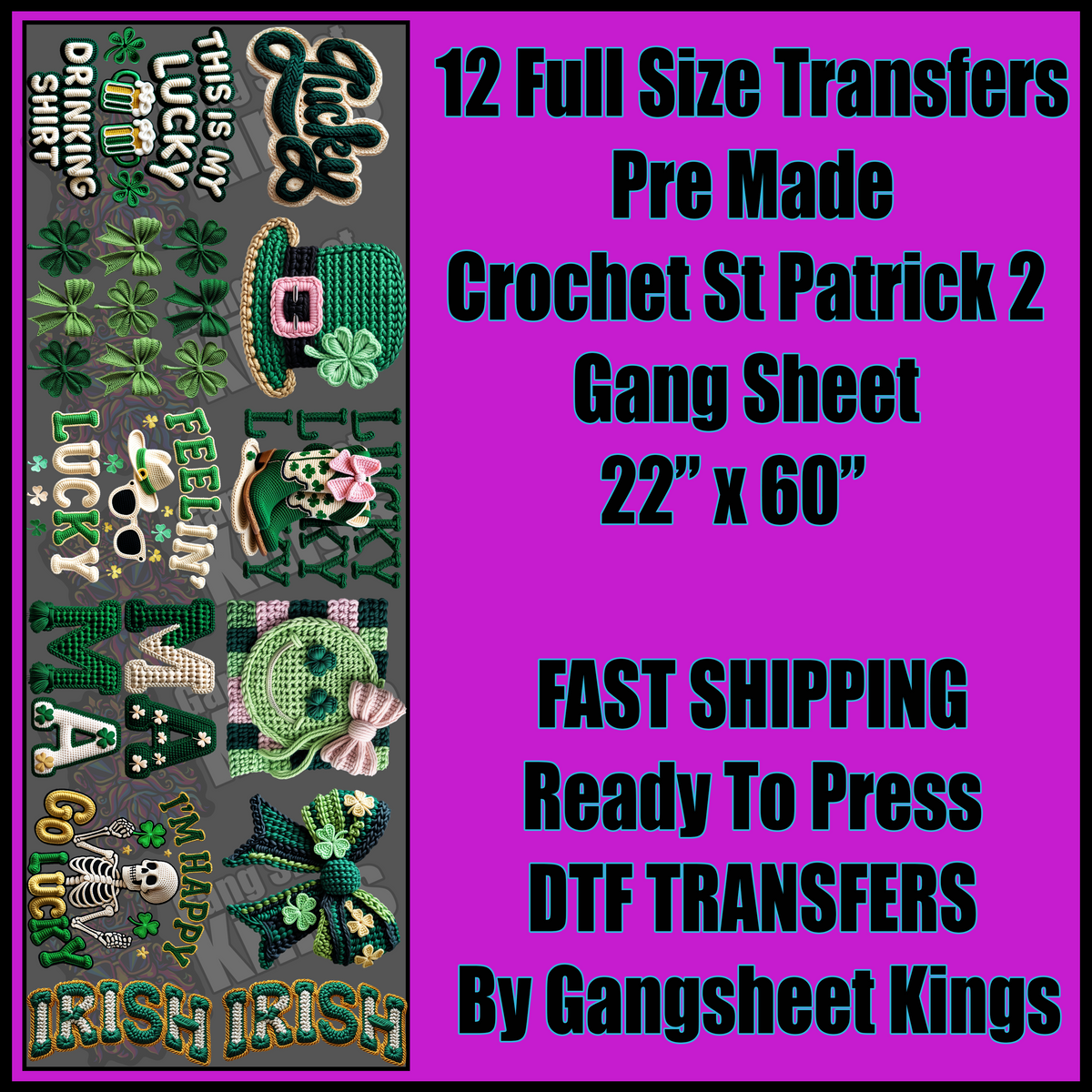 Crochet St Patrick 2 Gangsheet