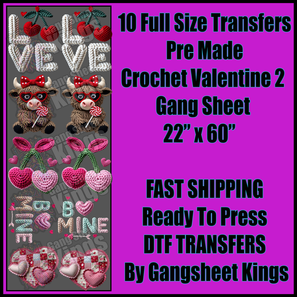 Crochet Valentine 2 Gangsheet