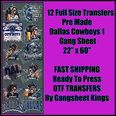 Dallas Cowboys 1 NFL Gangsheet