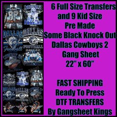 Dallas Cowboys 2 NFL Gangsheet