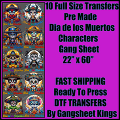 Dia de los Muertos Characters Gangsheet