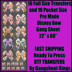 Disney Bow Gangsheet