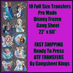 Disney Frozen Gangsheet