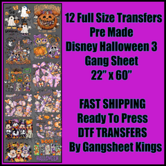 Disney Halloween 3 Gangsheet
