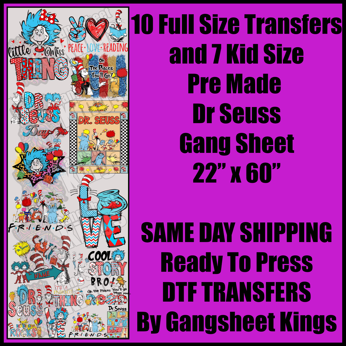 Dr. Seuss Gang Sheet