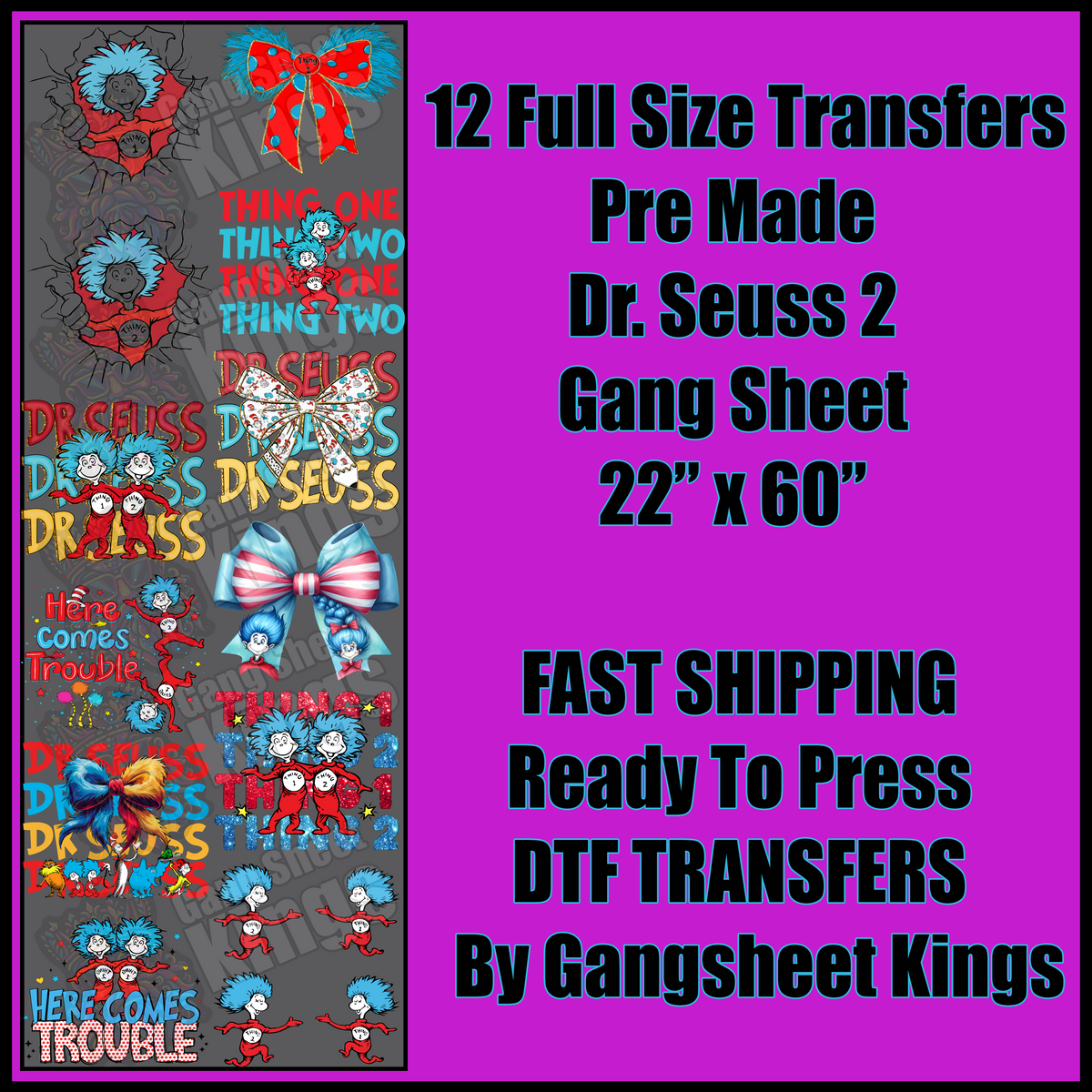 Dr Seuss 2 Gangsheet