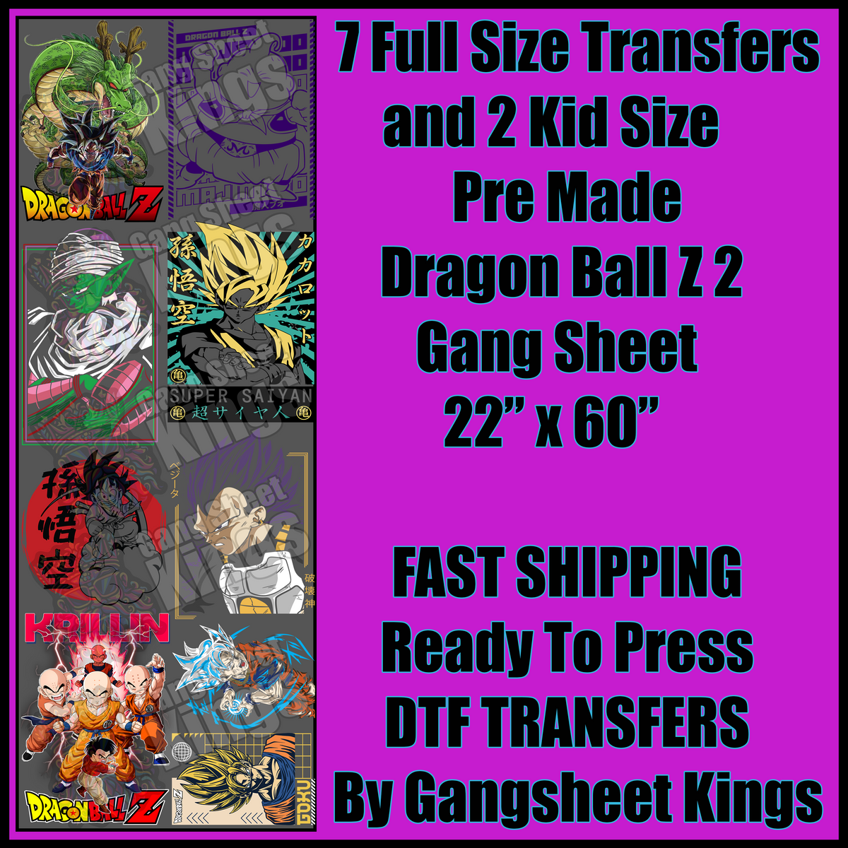 Dragon Ball Z 2 Gangsheet