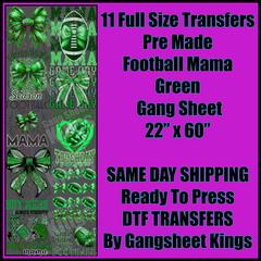 Football Mama Green Gang Sheet