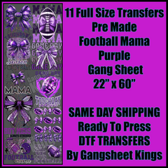 Football Mama Purple Gang Sheet