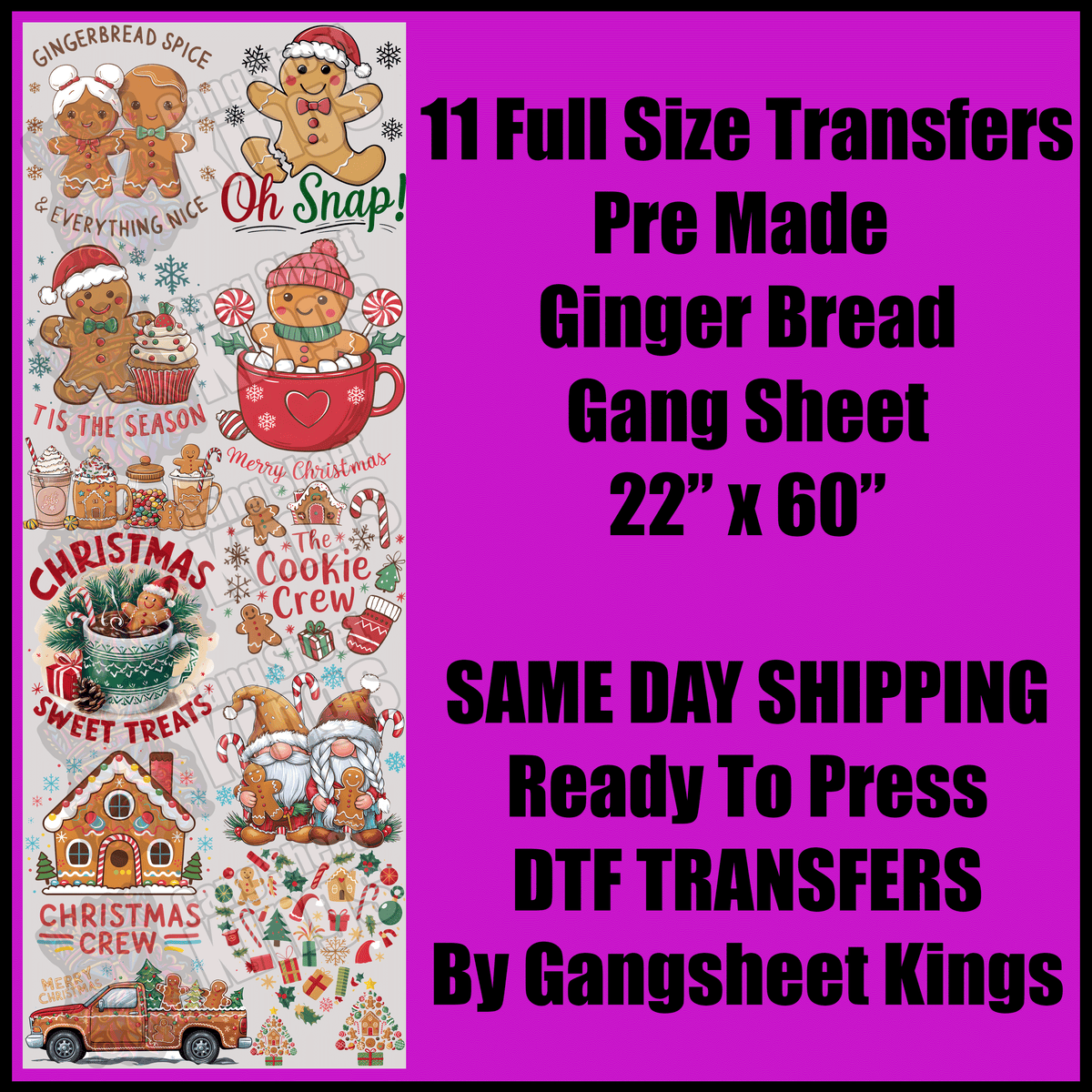Ginger Bread Gang Sheet