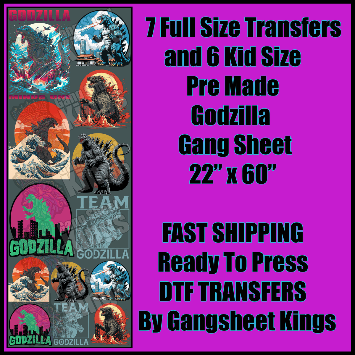 Godzilla Gangsheet