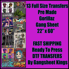 Gorillaz Gangsheet