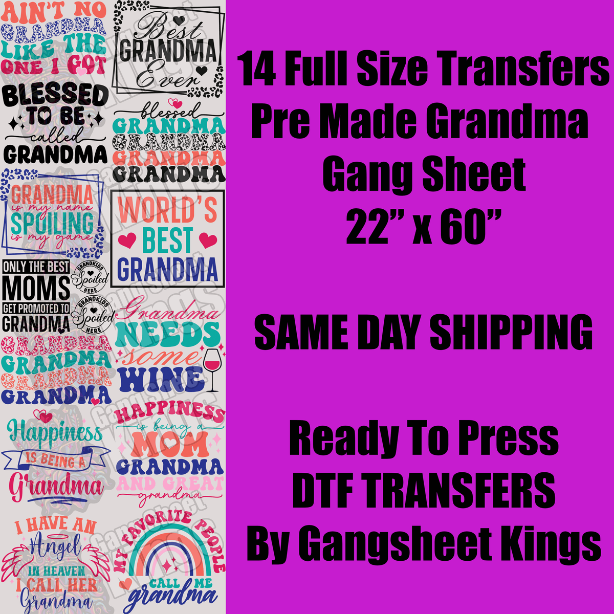 Grandma Gang Sheet
