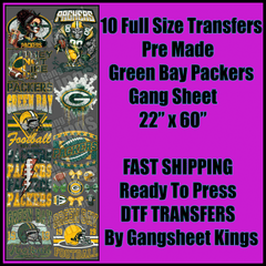 Green Bay Packers NFL Gangsheet