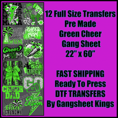 Green Cheer Sports Gangsheet