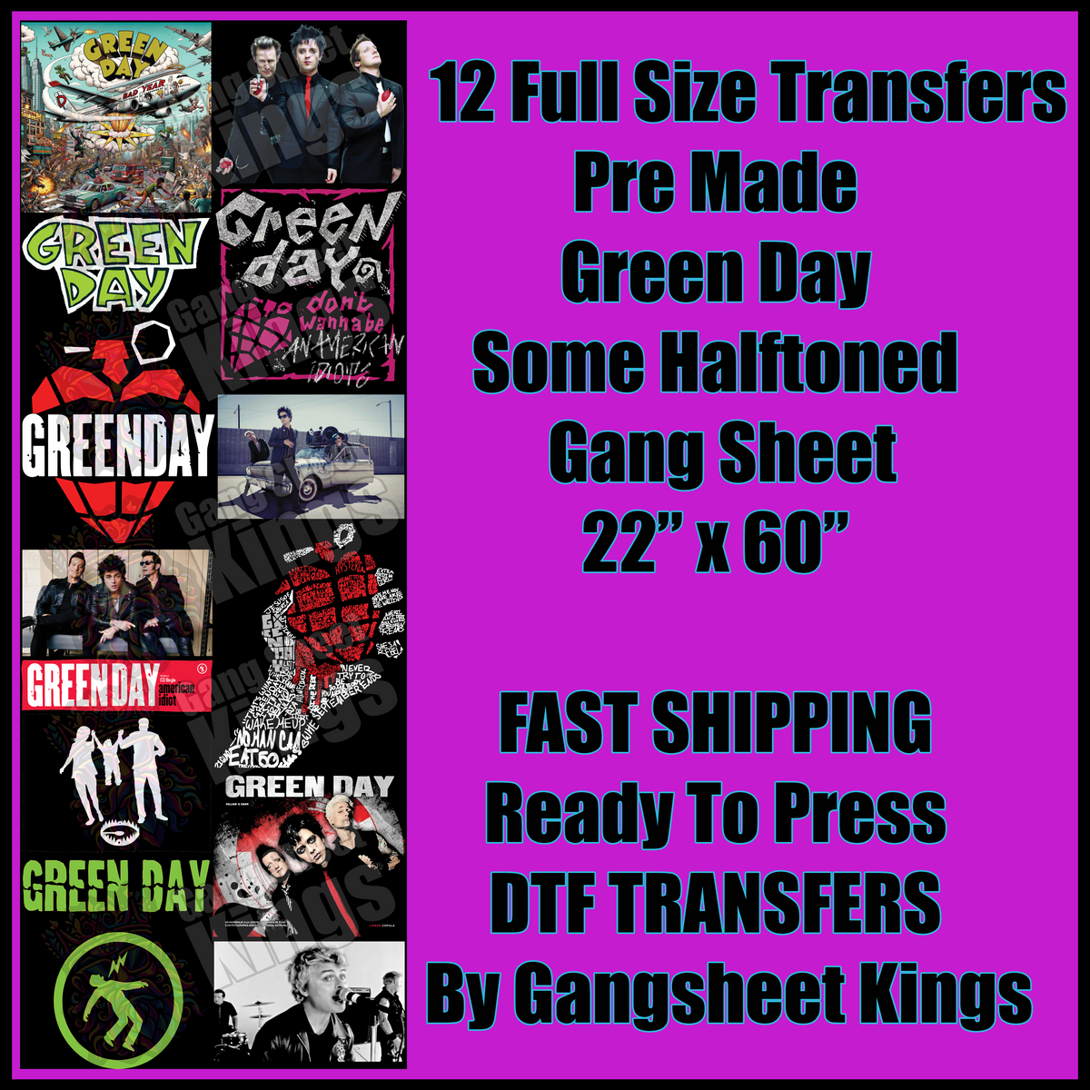 Green Day Gangsheet