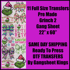 Glitter Grinch Gang Sheet