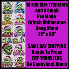 Grinch Rhinestone Gang Sheet