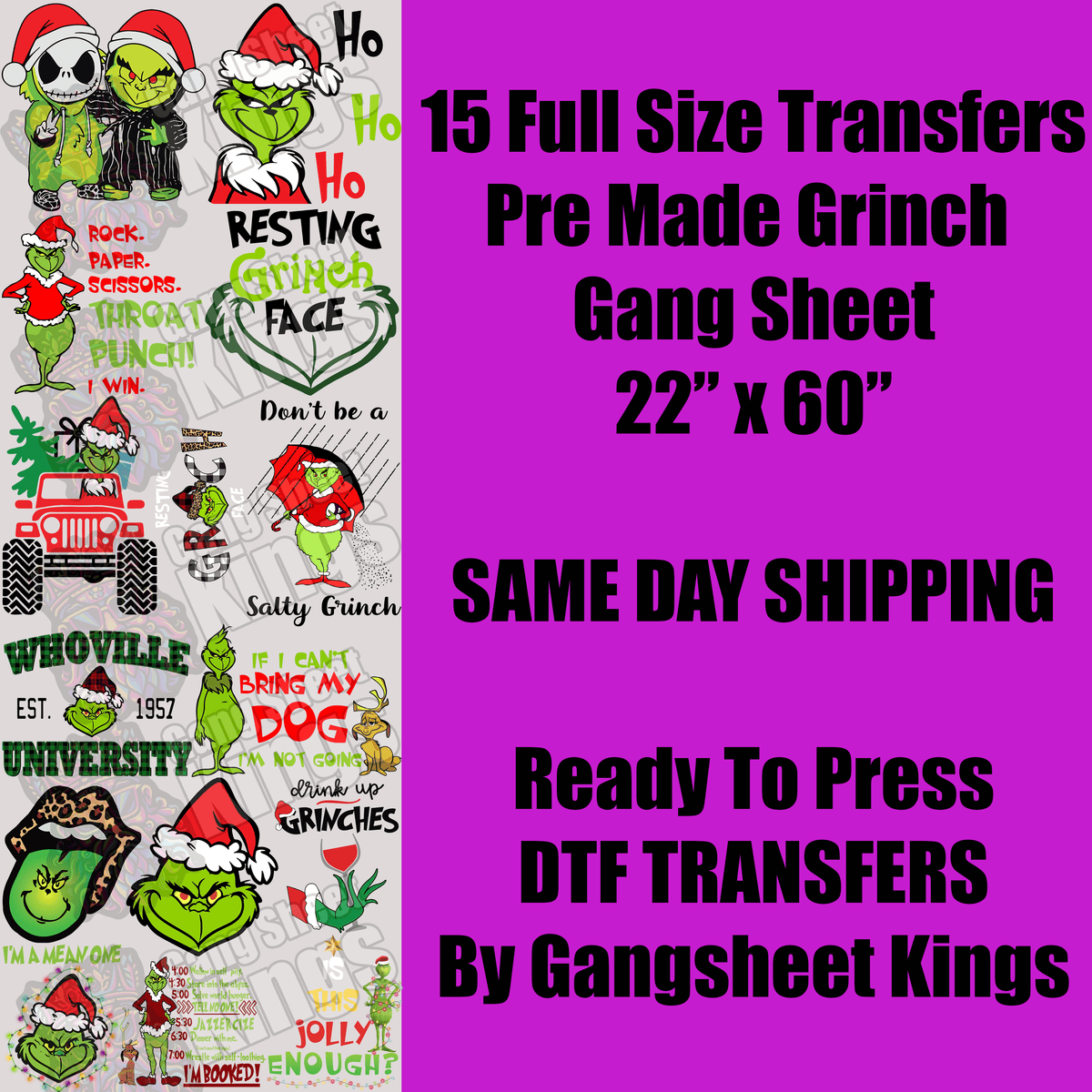 Grinch Gang Sheet