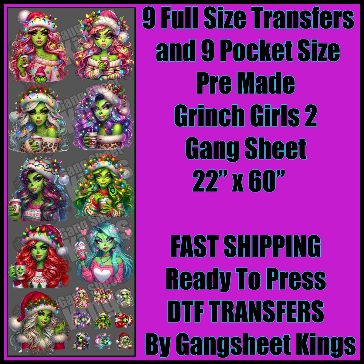 Grinch Girls 2 Gangsheet