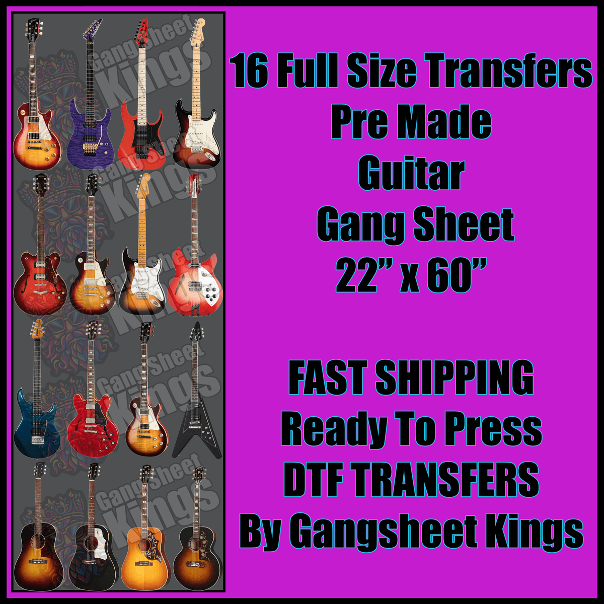 Guitars Gangsheet