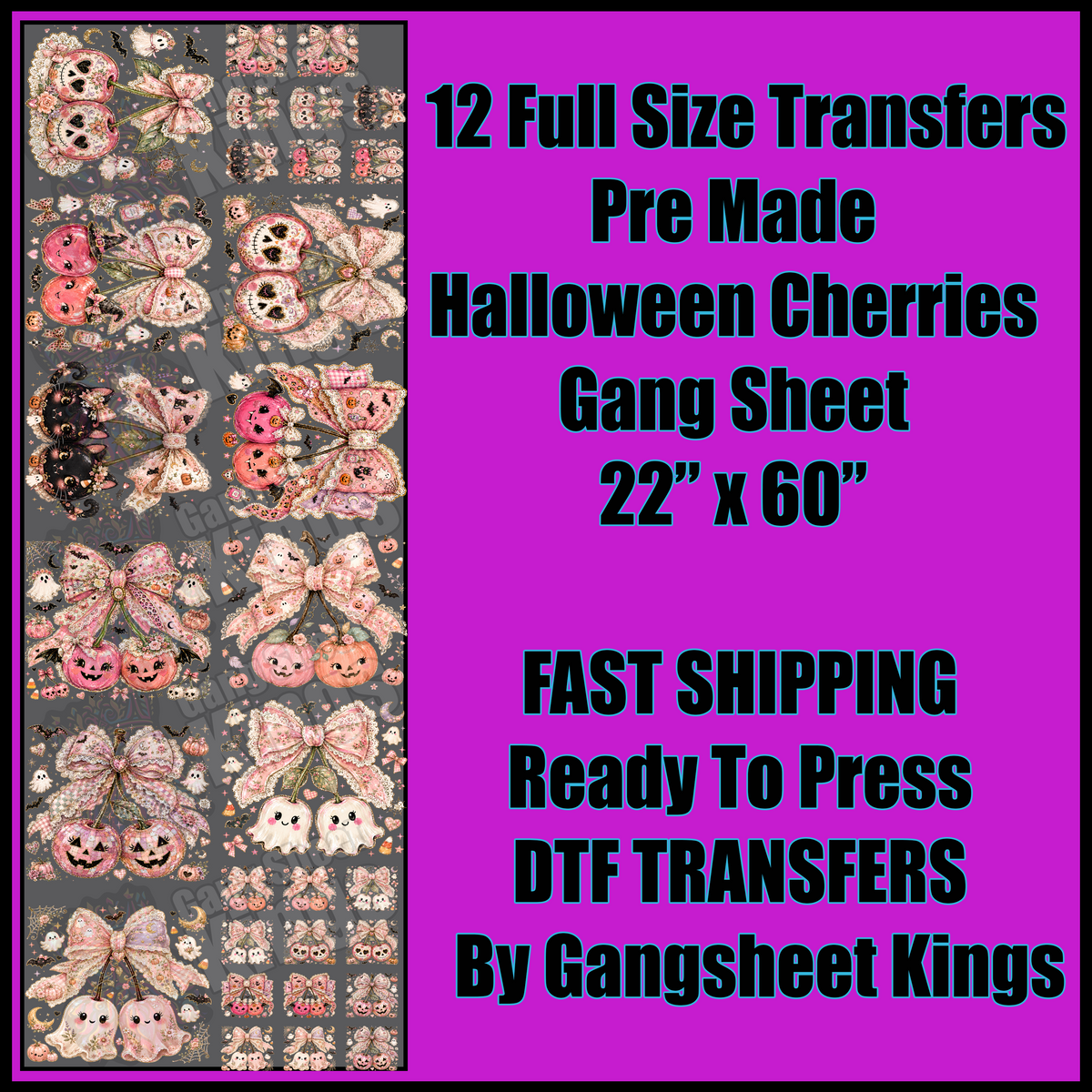 Halloween Cherries Gangsheet