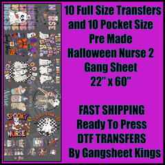 Halloween Nurse 2 Gangsheet