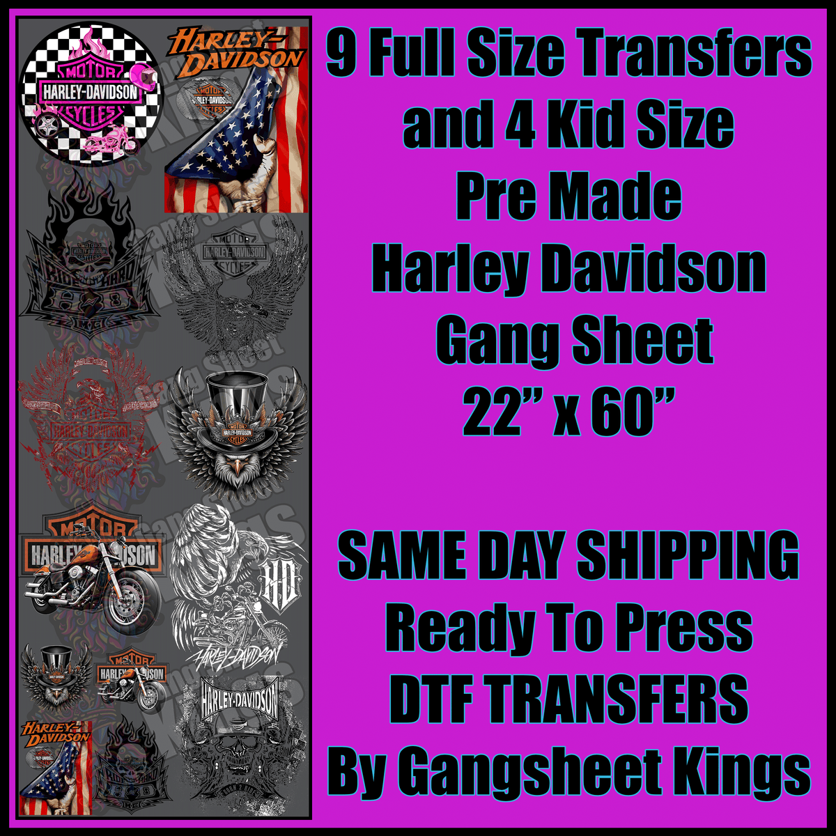 Harley Davidson Gangsheet