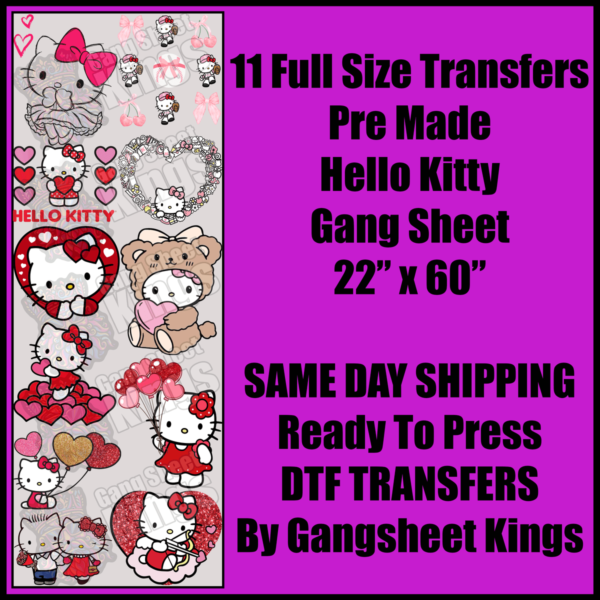 Full Size Hello Kitty Gang Sheet