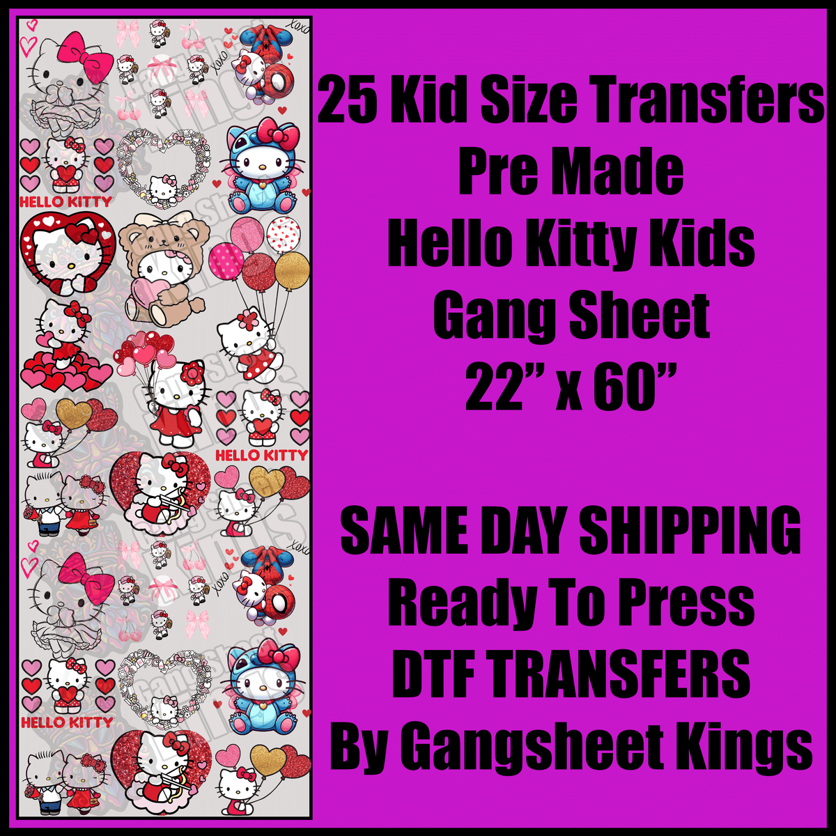 Kid Size Hello Kitty Gang Sheet