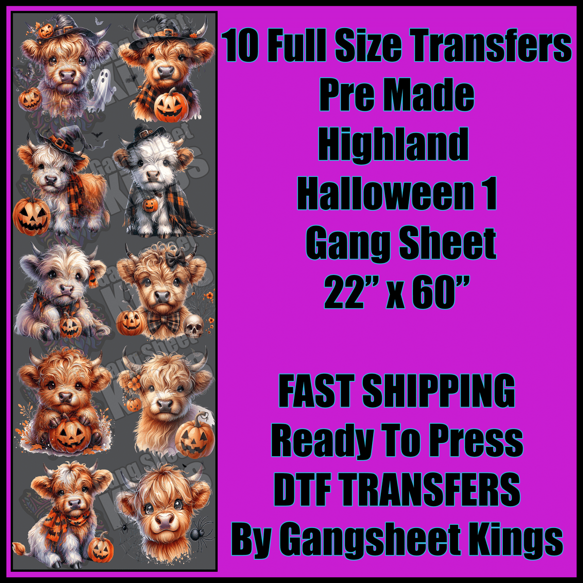 Highland Halloween Gangsheet