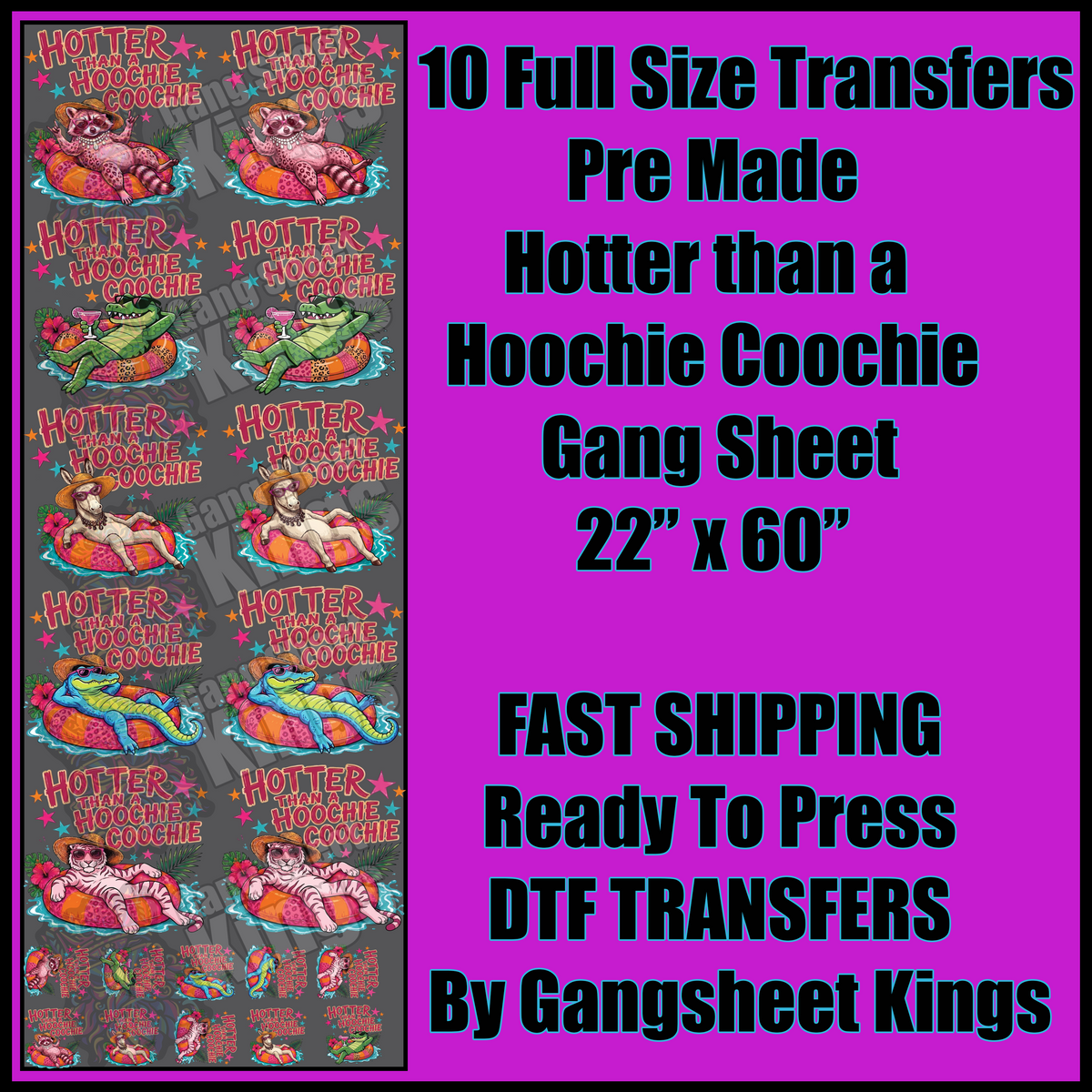 Hotter Hoochie Coochie Gangsheet