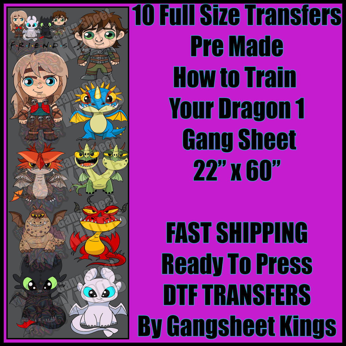 How to Train Your Dragon 1 Gangsheet
