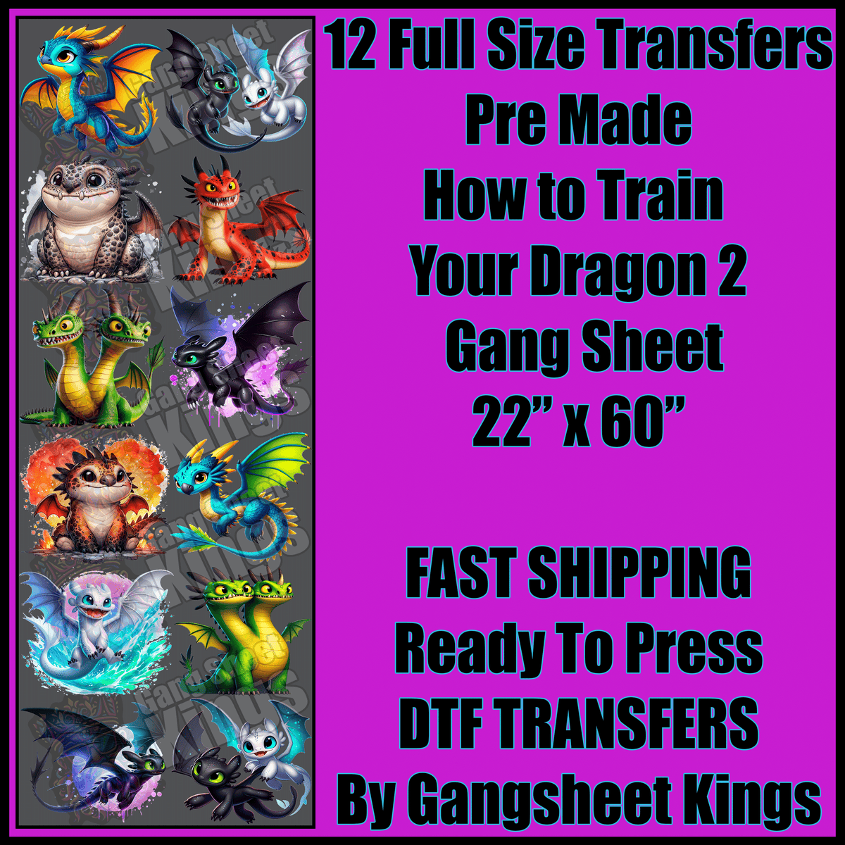 How to Train Your Dragon 2 Gangsheet
