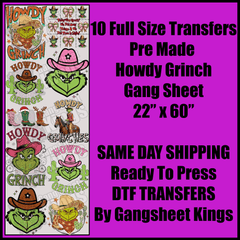 Howdy Grinch Gang Sheet