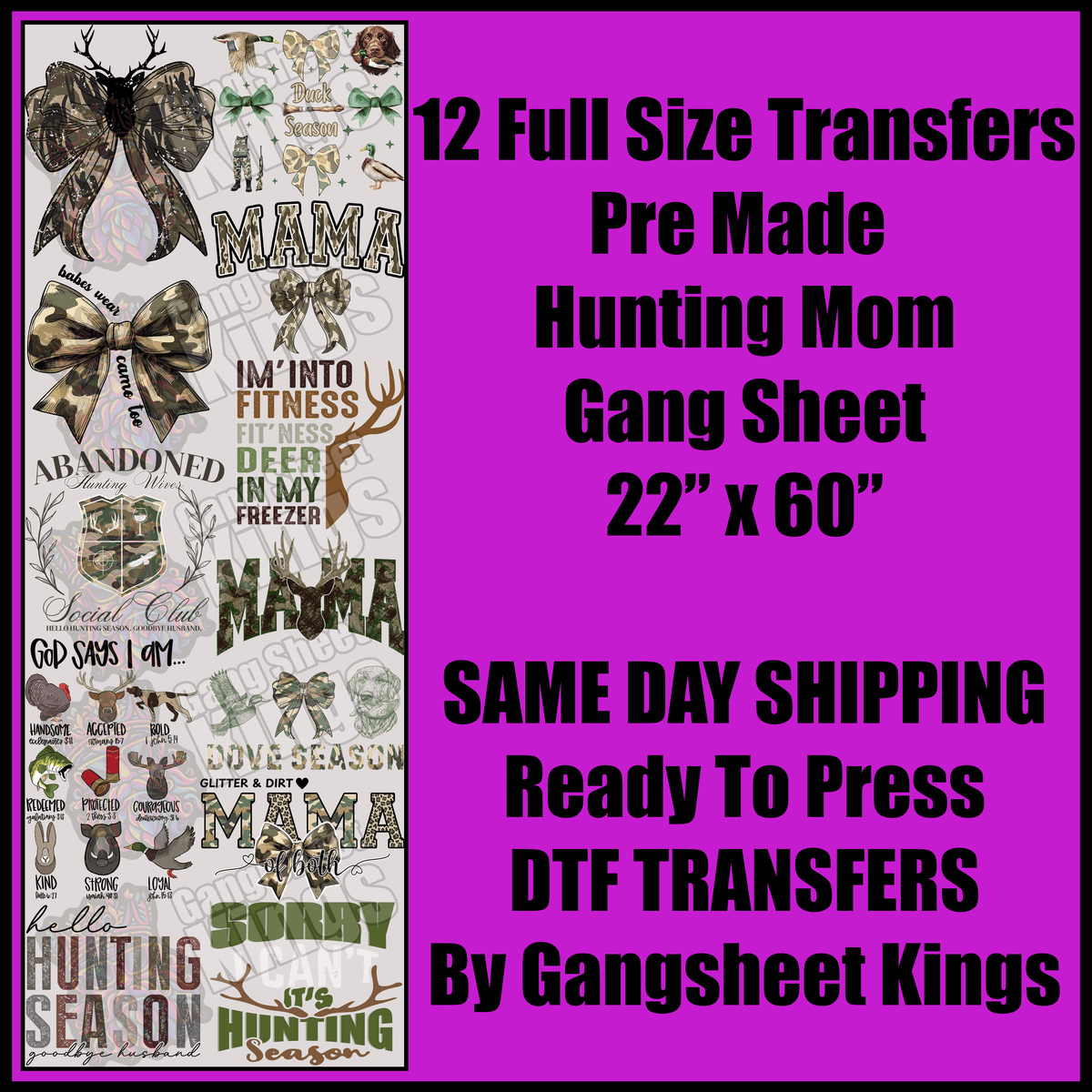 Hunting Mom Gang Sheet