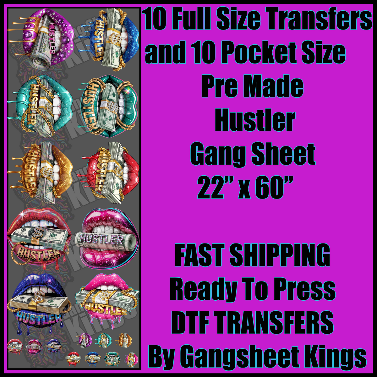 Hustler Gangsheet