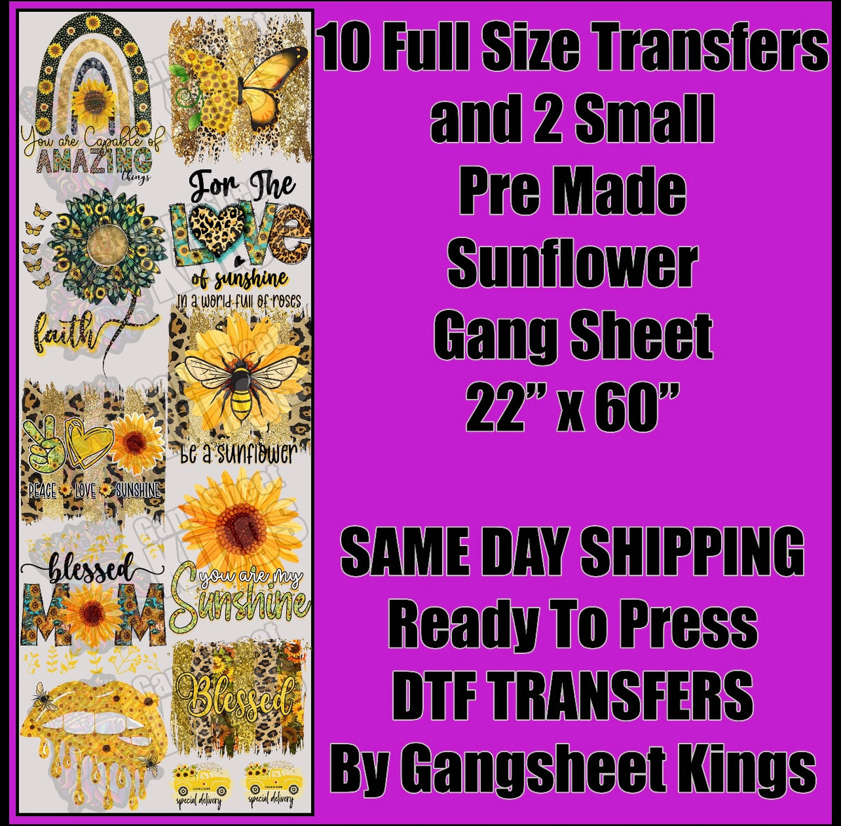 Sunflower Gangsheet