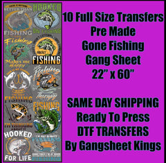 Gone Fishing Gang Sheet