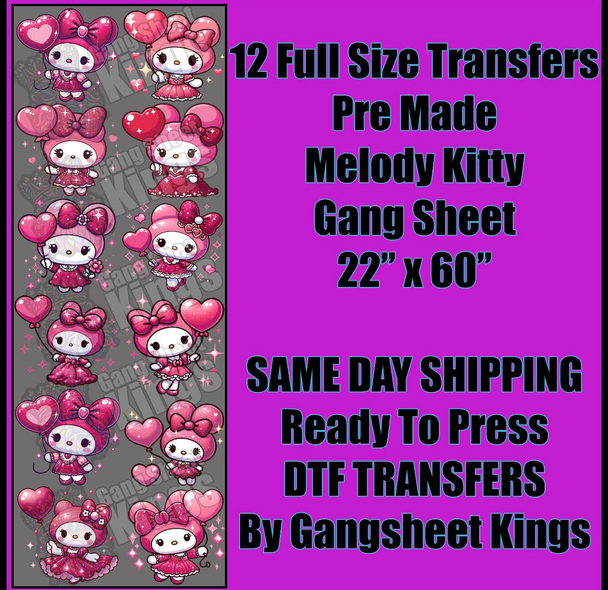 Melody Kitty Adult Gang Sheet