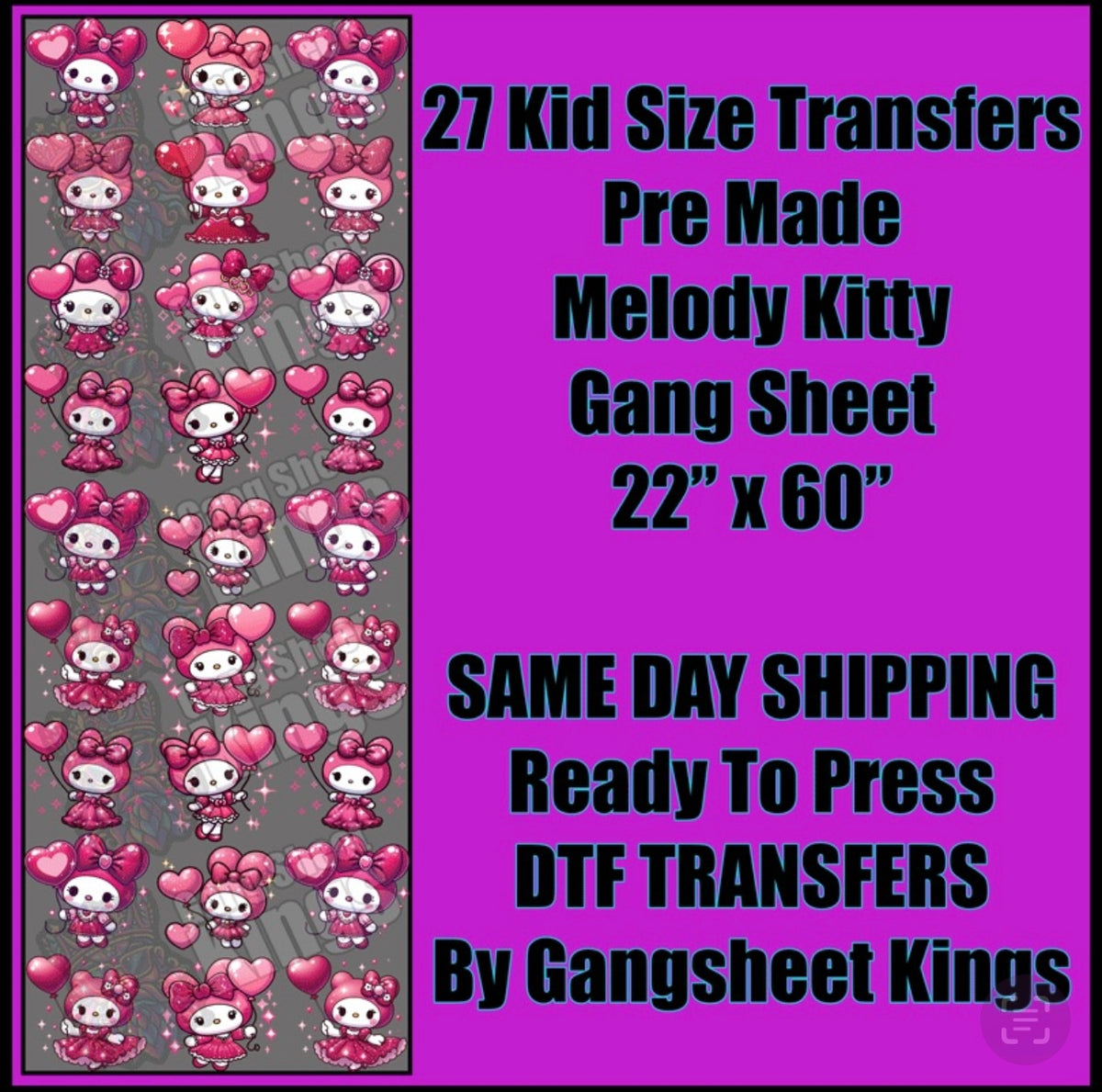 Kids Melody Kitty Gangsheet