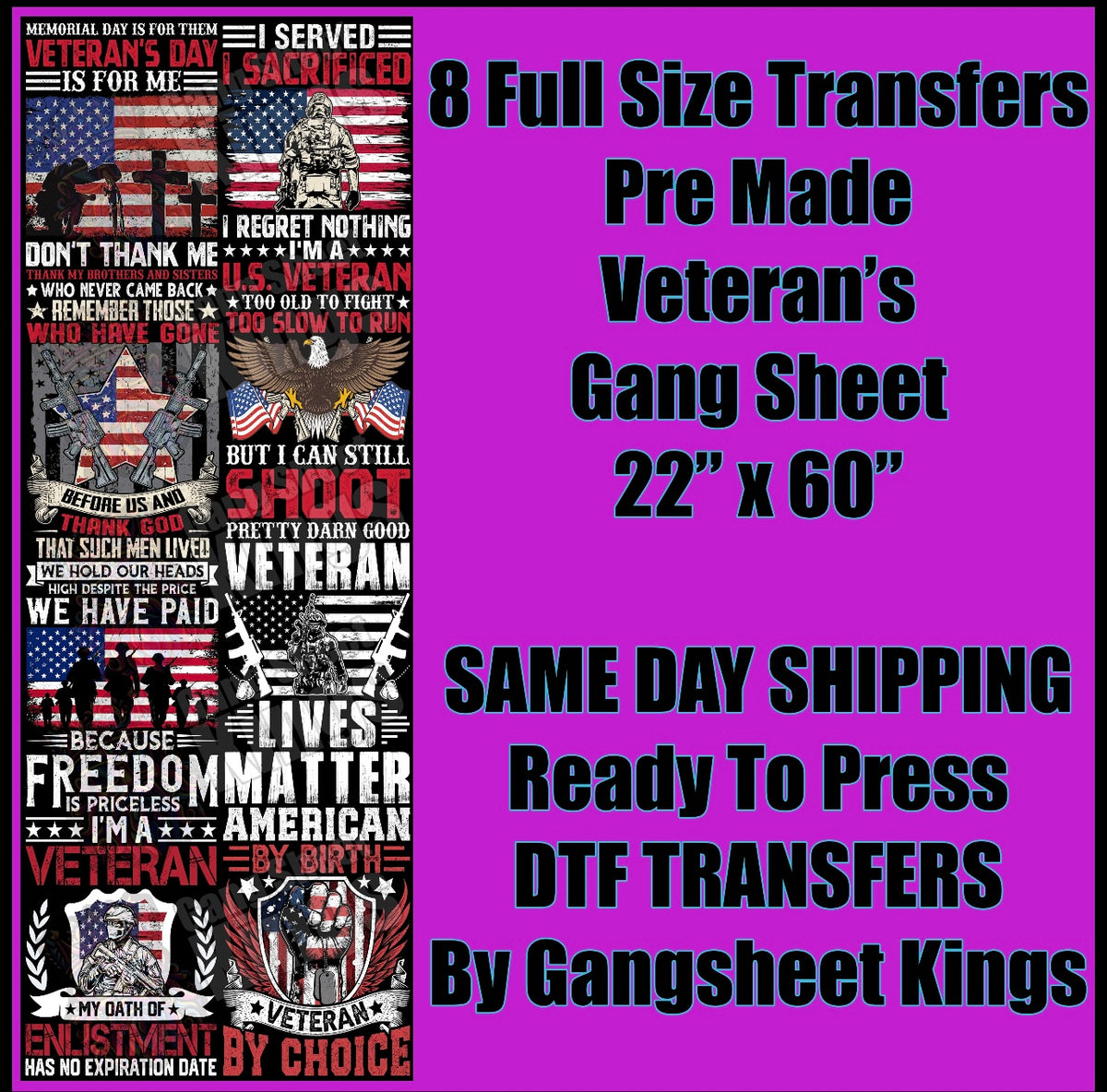 Veteran's Gangsheet