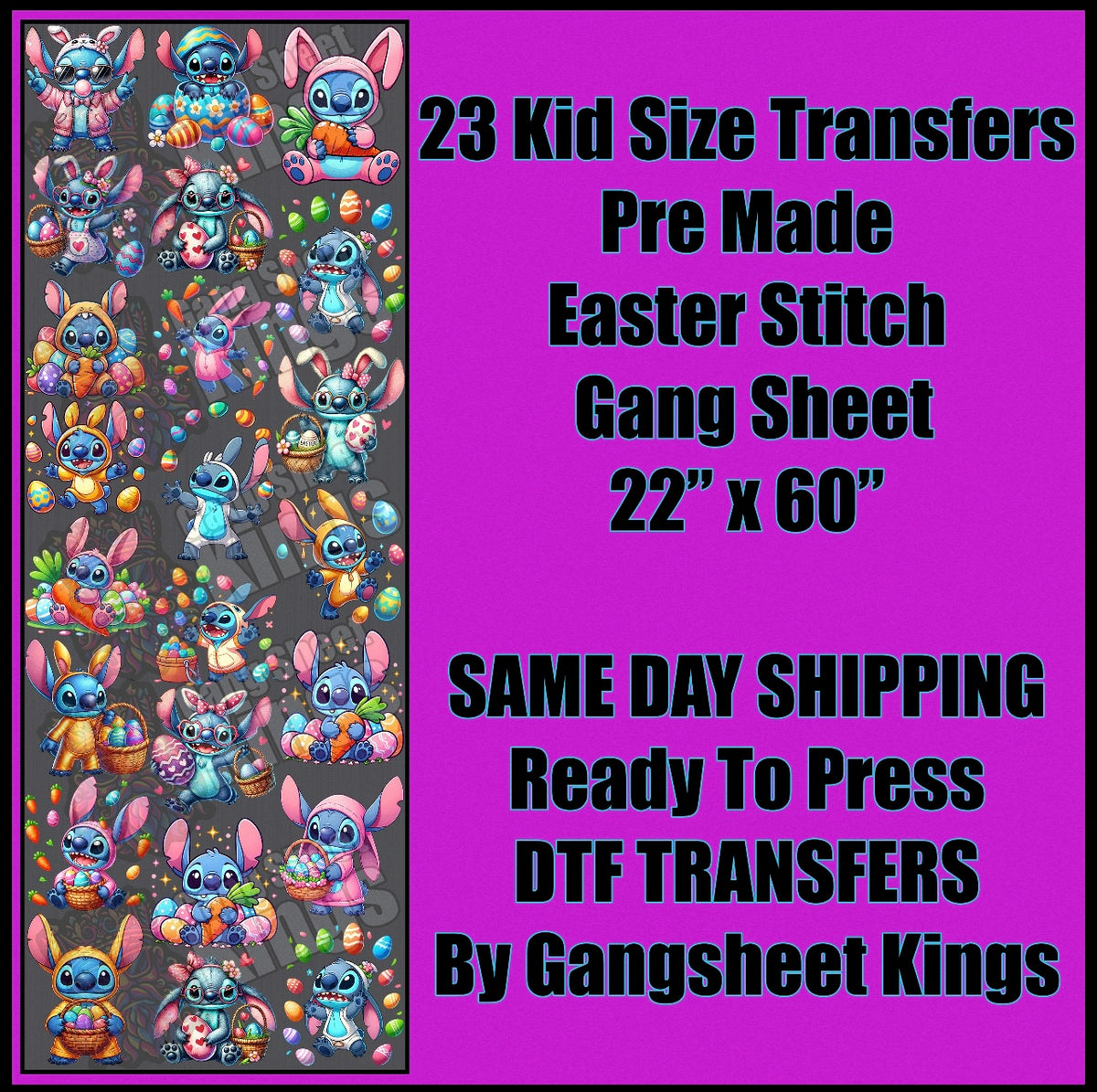 Kids Stitch Easter Gangsheet
