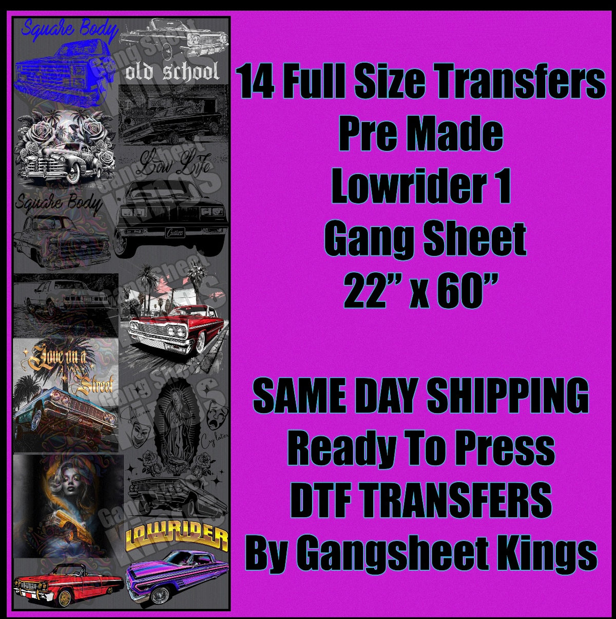 Lowrider 1 Gangsheet