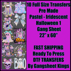 Pastel Iridescent Halloween 1 Gangsheet