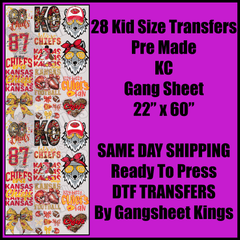 Kids Chiefs NFL Gangsheet
