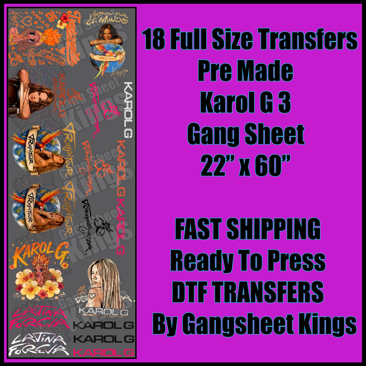 Karol G 3 Gangsheet