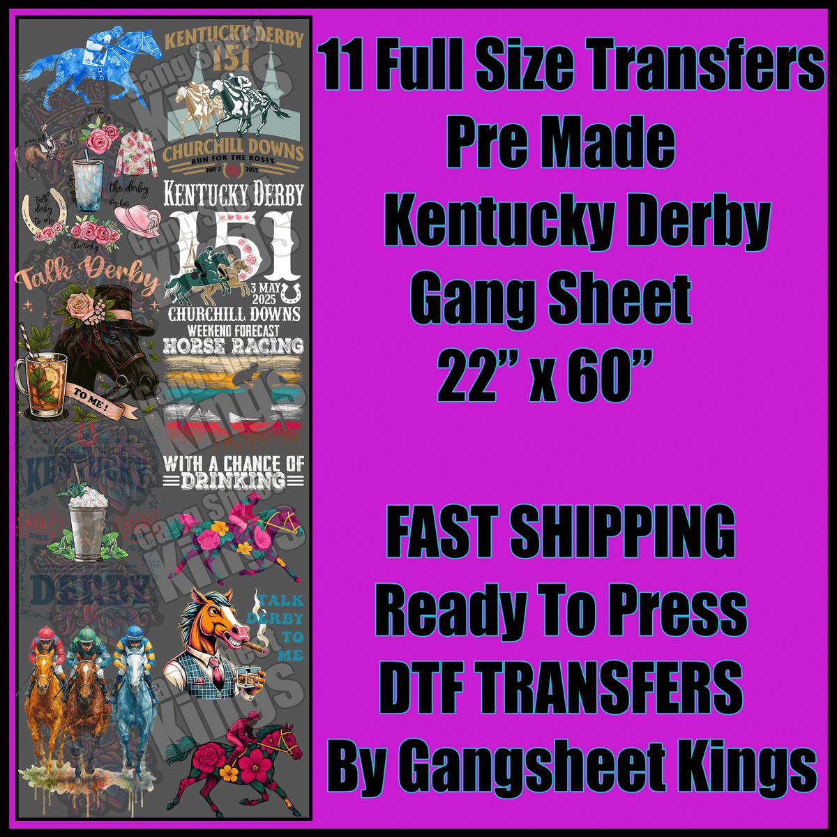 Kentucky Derby Gangsheet