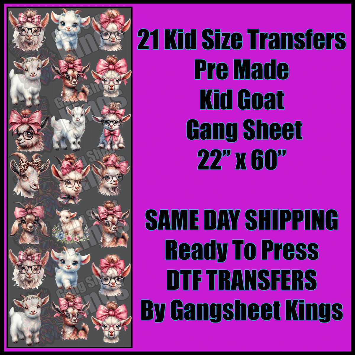 Kids Goat Gangsheet