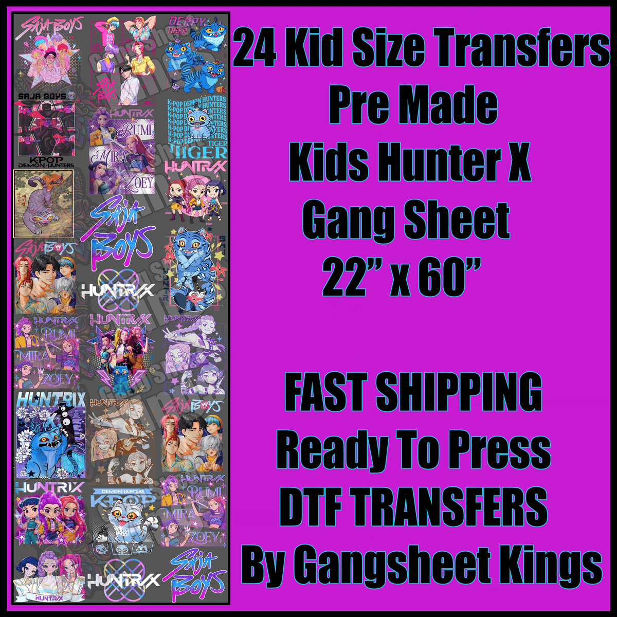 Kids Hunter X Gangsheet